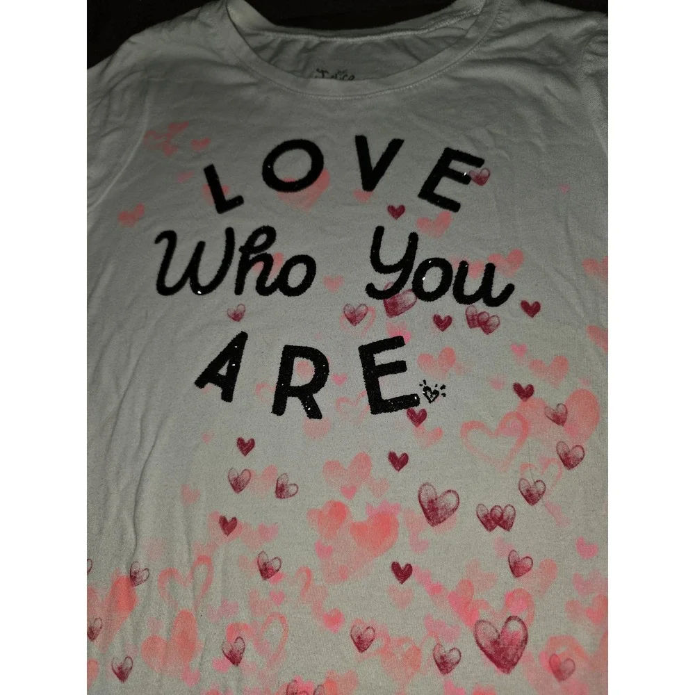 Justice valentine's day love heart tops‎ size 12 love who you are